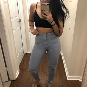 Forever 21 Knee Slit Jeans